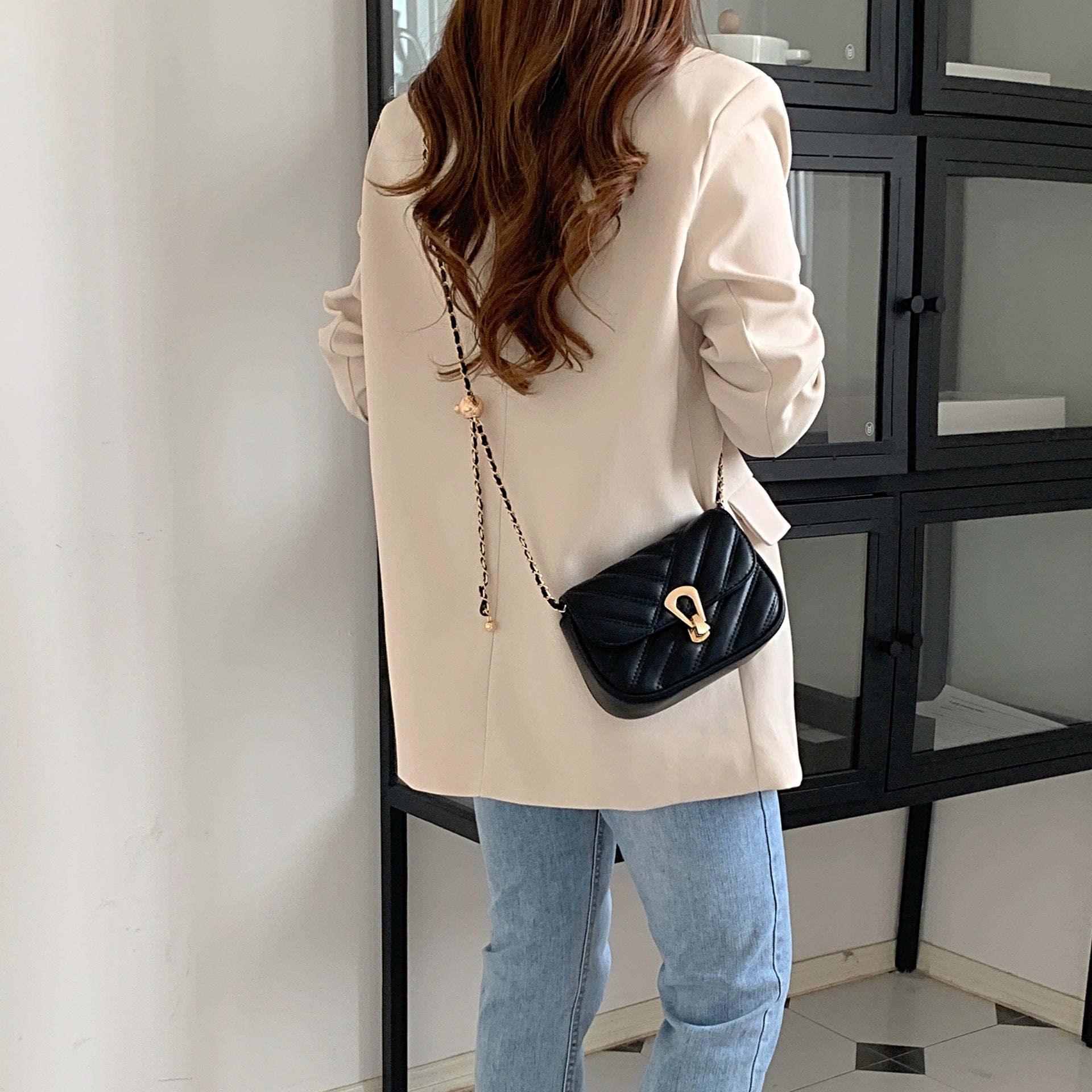 Wholesale Diamond Chain Small Square Bag Shoulder Crossbody Bag